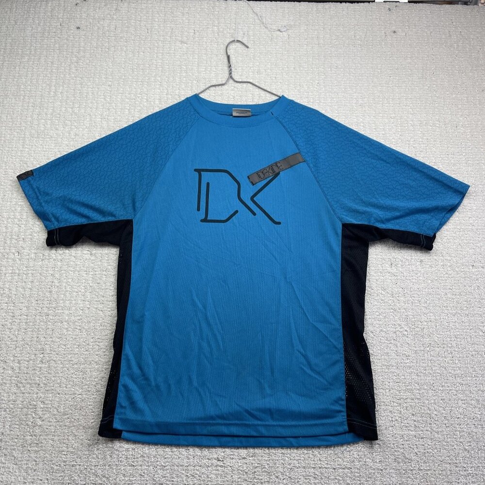 Y2K Dakine Mountain Bike Shirt Mens Large Blue Cycling Short Sleeve Outdoor